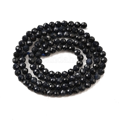 Бусины из натурального черного сапфира&nbsp;G-G259-D07-3mm-1