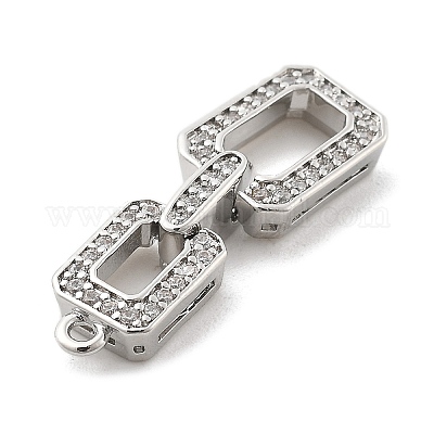 Латунные микро проложить кубический цирконий подвеска KK-L228-16P-1