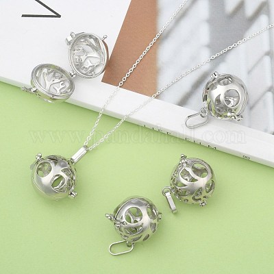 Латунные полые круглые подвески KK-E662-10P-NR-1