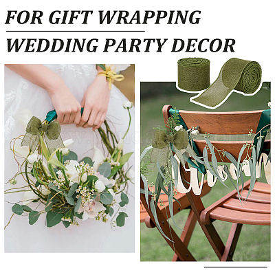 10 ярд ленты из мешковины&nbsp;SRIB-WH0026-11B-1