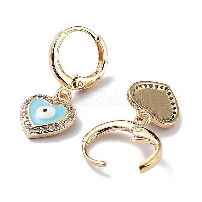 Серьги с подвесками из латуни с покрытием из настоящего 18-каратного золота EJEW-L269-008G-02-1