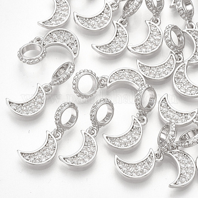 Латунь микропейв кубический цирконий европейские подвески с подвесками KK-T035-120-1