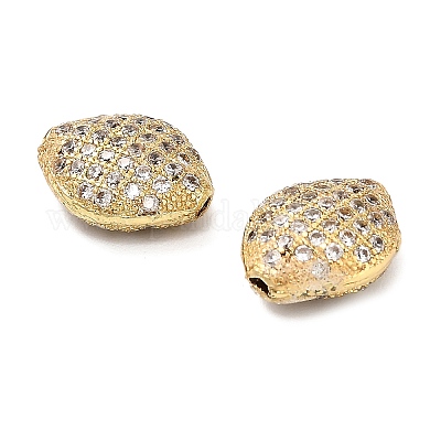 Латунные микропаве из прозрачного кубического циркония KK-L229-052G-1