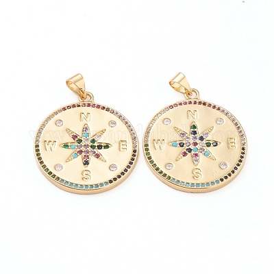 Латунные микро проложить кубического циркония подвески ZIRC-L093-46G-1