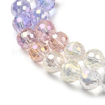 Стеклянные бусины с гальваническим покрытием  EGLA-D300-06-8mm-08-1