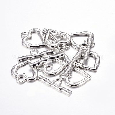 Застежки тоггл в тибетском стиле  TIBE-S002-P-LF-1