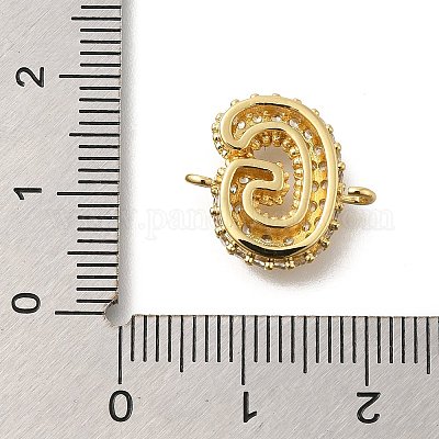 Латунные микро-паве кубические цирконии буквы соединения KK-I717-04G-1