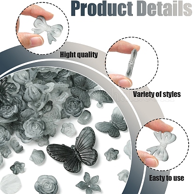 60 г прозрачных акриловых бусин OACR-FS0001-90D-1