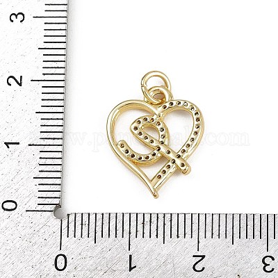 Латунные микропаве прозрачные подвески с фианитом KK-D409-36G-B-1