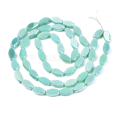 Стеклянные бусины с гальваническим покрытием  EGLA-Q125-009D-1