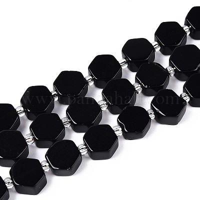 Природные обсидиана бисер нитей G-P534-A22-02-1