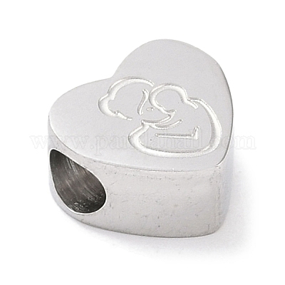 Европейские бусины из нержавеющей стали 304 STAS-K286-04C-P-1