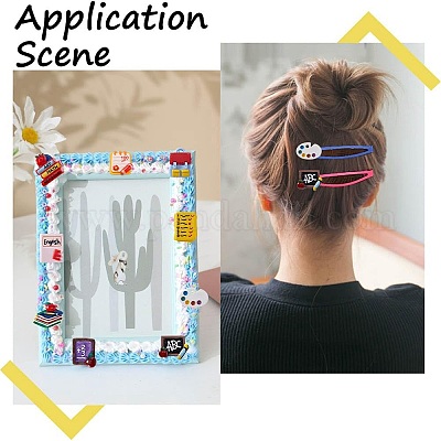 48 шт. 12 стиля мультфильм День учителя смоляные кабошоны RESI-SC0002-95-1