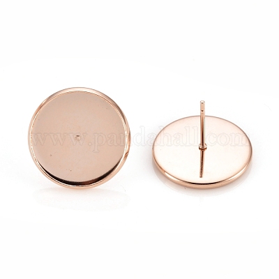 Серьги-гвоздики из нержавеющей стали 304 STAS-H436-20F-RG-1