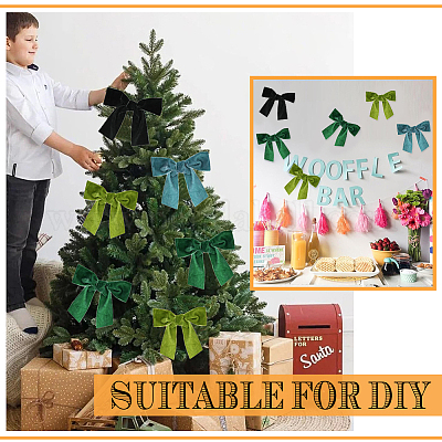 4 ярд двухцветной бахромчатой бархатной ленты SRIB-WR0001-08B-1