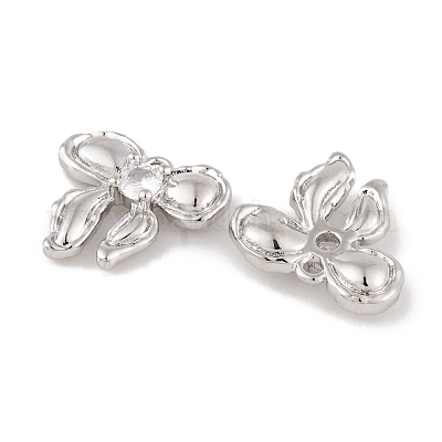 Латунные микропаве прозрачные подвески с фианитом KK-L212-05P-1