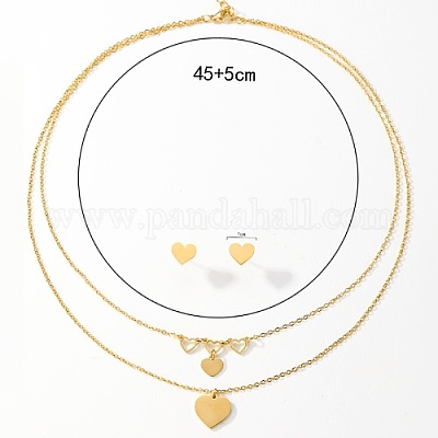 Комплект украшений из золотой нержавеющей стали 201 QE0758-3-1