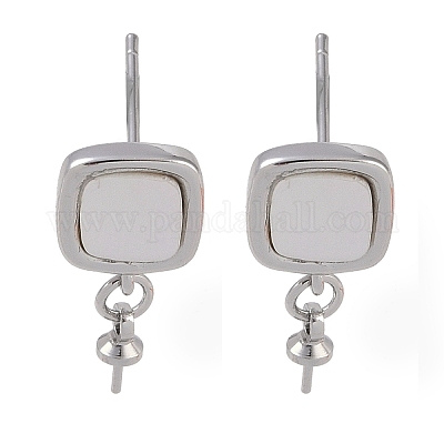 Латунь с фурнитурой для сережек-пусетов-ракушек KK-G497-33P-1