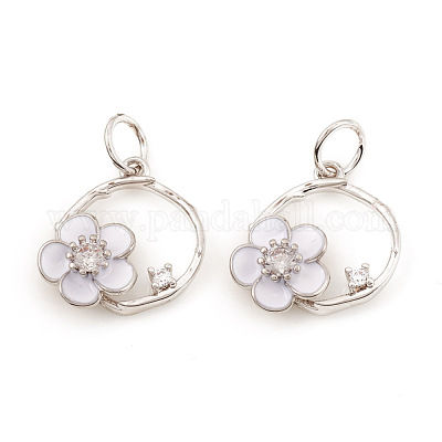 Латунные микро проложить кубического циркония подвески KK-I672-42P-1