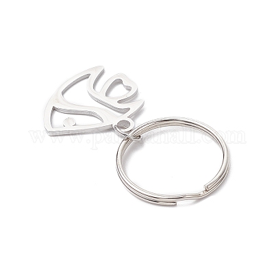 Брелки из нержавеющей стали 304 с тематикой океана KEYC-JKC01213-02-1