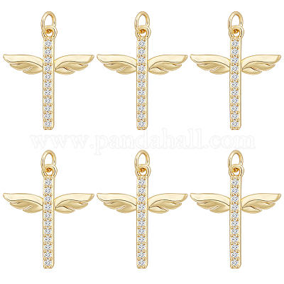 8 шт. Латунные подвески с микропаве KK-BBC0010-41-1
