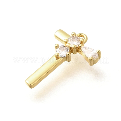 Латунные микро проложить кубического циркония подвески KK-M310-01G-20-1