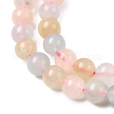 Природные морганит нитей бисера&nbsp;G-R446-6mm-07-1