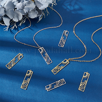 8 шт. подвески из нержавеющей стали 201 двух цветов STAS-UN0044-21-1