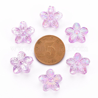 Прозрачные акриловые бусины TACR-S154-45C-935-1