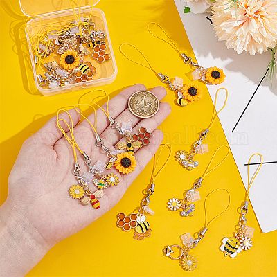 20 шт. 10 стильных эмалевых ремешка для мобильного телефона&nbsp;HJEW-OC00062-1