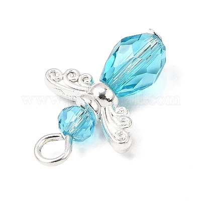 8шт 8 цвета стеклянные подвески PALLOY-JF04108-1