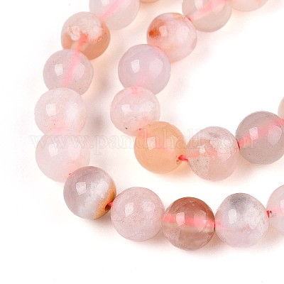 Натуральные вишневые агатовые бусины G-K310-C07-8mm-1