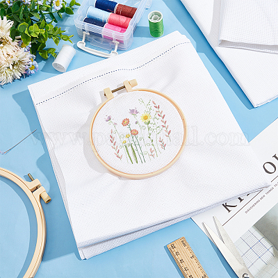 Ткань для вышивки крестиком из хлопка плотностью 14 карат. DIY-WH0021-13A-1