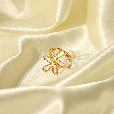 Кольца-манжеты из нержавеющей стали 304 для женщин RJEW-K293-01G-1