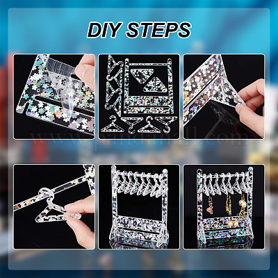 1 комплект прозрачных акриловых подставок для сережек EDIS-PH0001-29-1