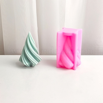 Витая конусная свеча пищевая силиконовая форма DIY-D071-05B-1