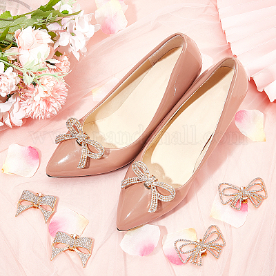 6 шт. 3 стиля бант из сплава со стразами для украшения обуви FIND-CP0002-22B-1