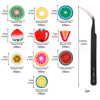 Ручной полимерной глины ногтей декоративные аксессуары CLAY-SC0001-03-1