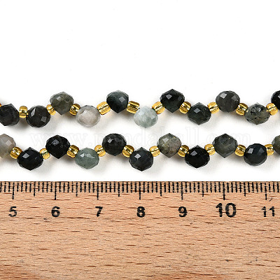 Натуральные изумрудные бисерные пряди G-T141-53-1