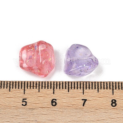 Прозрачные смоляные эмалевые бусины RESI-L047-21-1