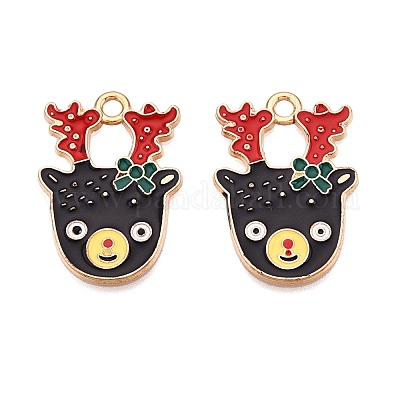 Новогодняя тема сплава эмали подвески ENAM-T020-10D-1