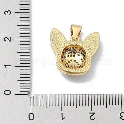 Латунные микропаве прозрачные подвески с фианитом KK-A221-25A-G-1