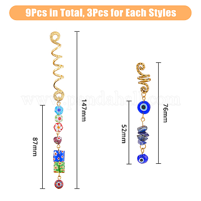 Кольцо для волос с кисточками в стиле сглаза PALLOY-PH01531-1