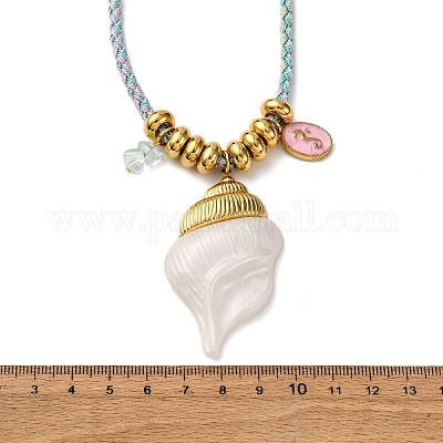 Ожерелья с подвесками из нержавеющей стали 304 NJEW-L465-09G-02-1