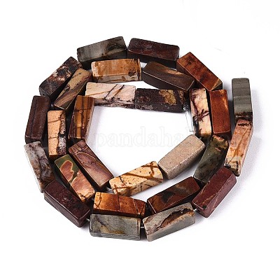 Нити бусин из натуральной яшмы пикассо/полихромной яшмы G-T141-104-1