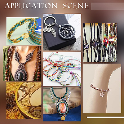 8 рулон 8-х цветных вощеных хлопковых ниток YC-PH0002-46-1