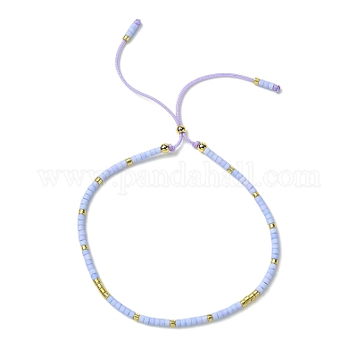 5шт регулируемый стеклянный цилиндрический бисер слайдер браслет наборы BJEW-JB11455-1