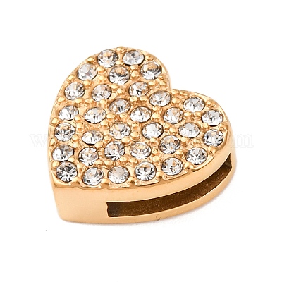 Подвески-слайдеры из нержавеющей стали 304 со стразами STAS-P421-04A-G-1