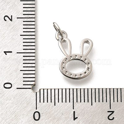 Латунные микропаве прозрачные подвески с фианитом KK-L225-033P-1