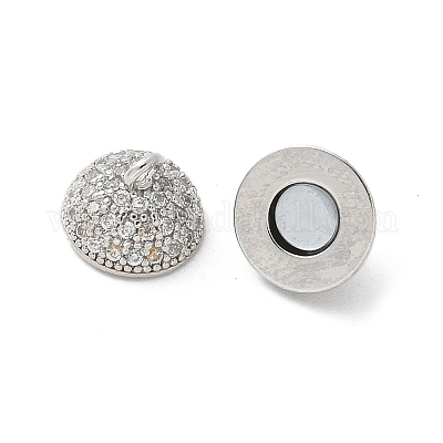 Латунные микро проложить кубического циркония магнитные застежки KK-U052-03P-1